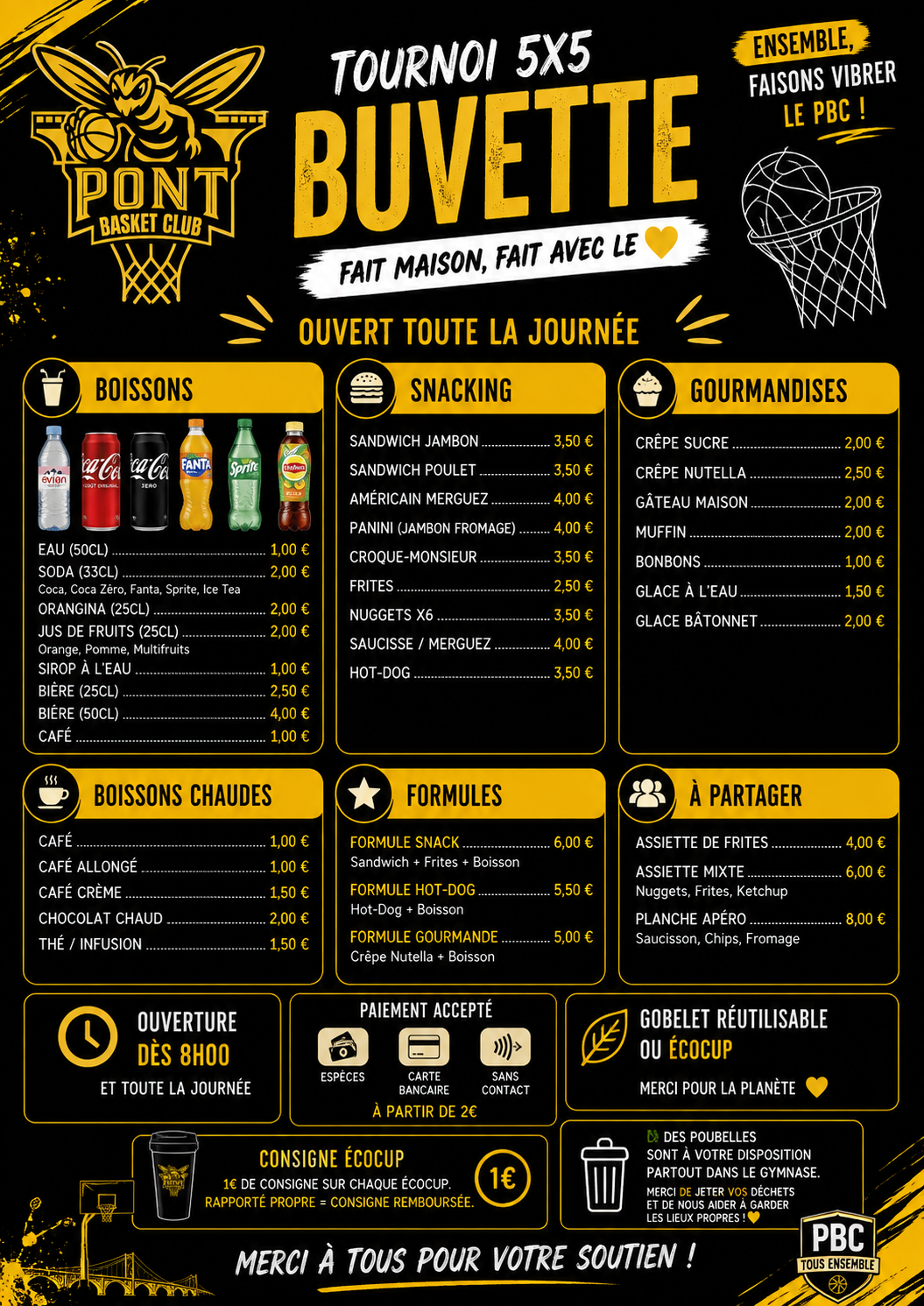 Affiche buvette